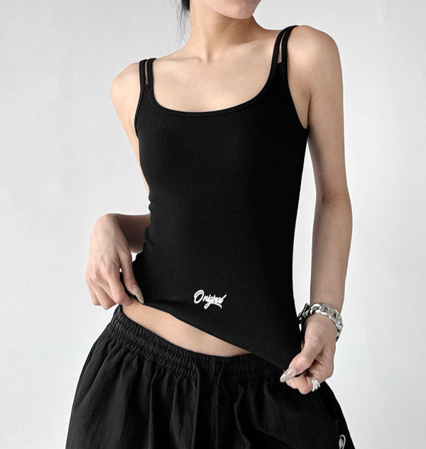 Double-Strap Letter-Logo Tank - CT6641 - COPPING THREADS - CT ORIGINALS