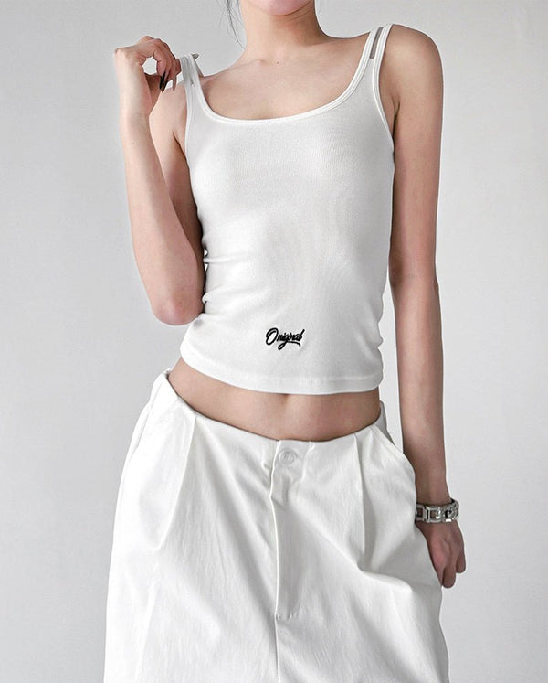 Double-Strap Letter-Logo Tank - CT6641 - COPPING THREADS - CT ORIGINALS