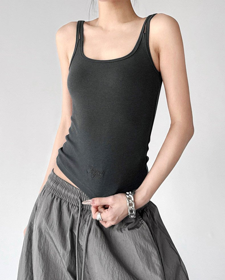 Double-Strap Letter-Logo Tank - CT6641 - COPPING THREADS - CT ORIGINALS