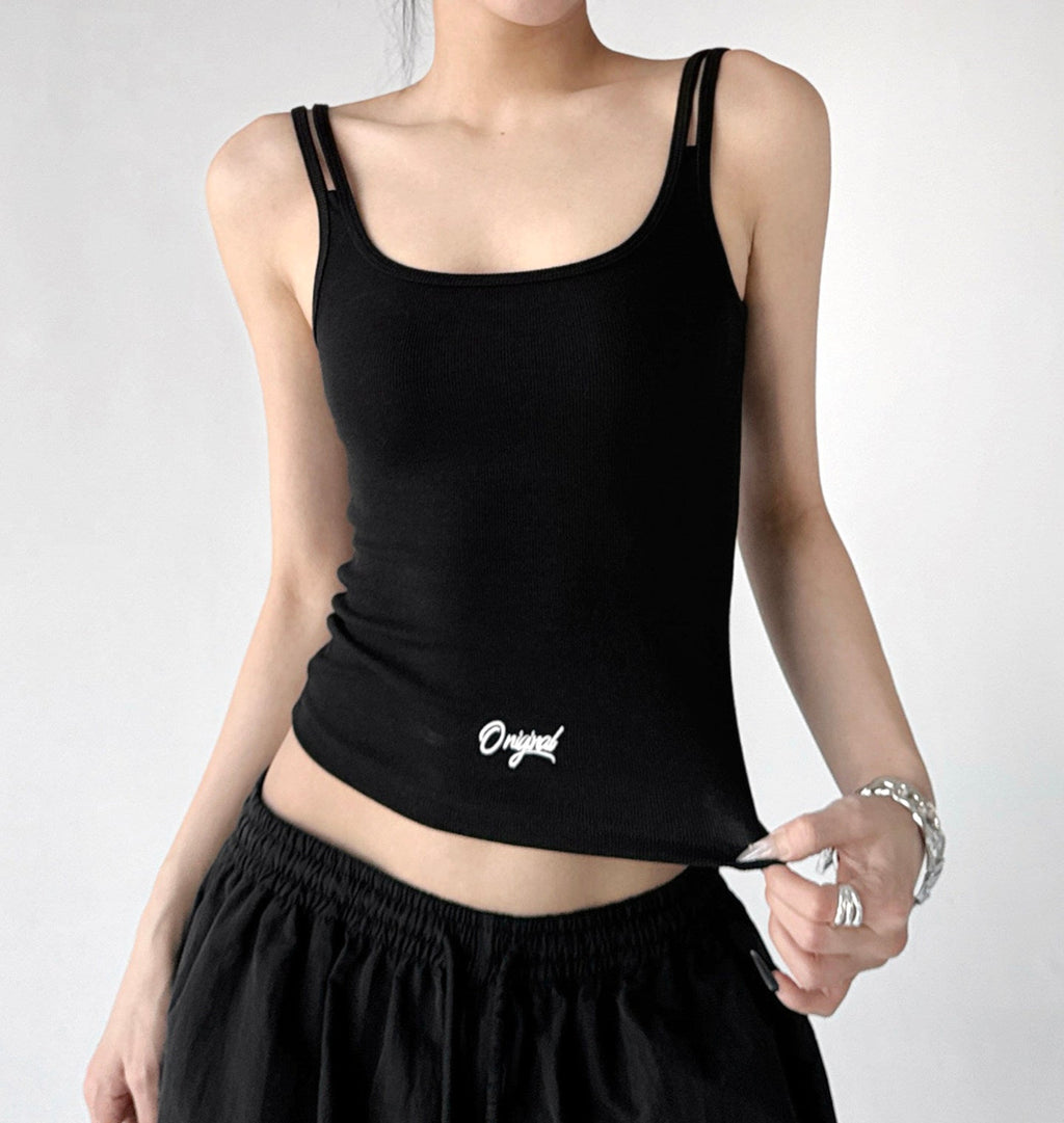 Double-Strap Letter-Logo Tank - CT6641 - COPPING THREADS - CT ORIGINALS