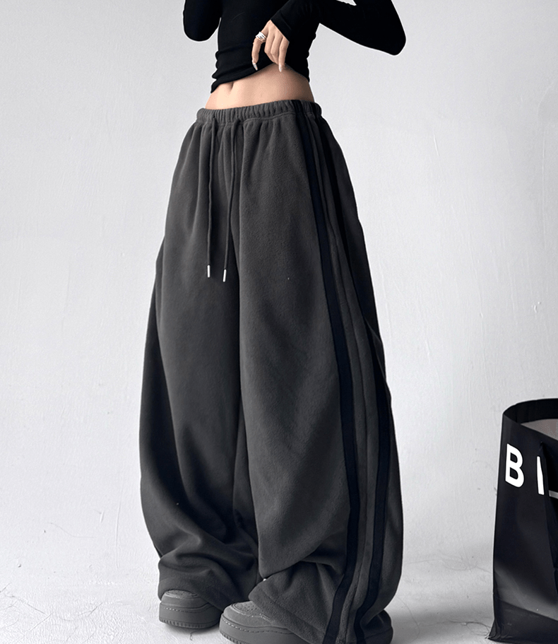 Double Stripe Fleece - Lined Wide - Leg Sweatpants - COPPING THREADS - CT Select