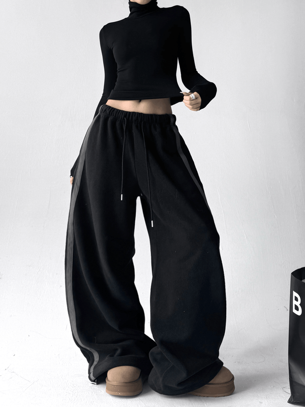Double Stripe Fleece - Lined Wide - Leg Sweatpants - COPPING THREADS - CT Select