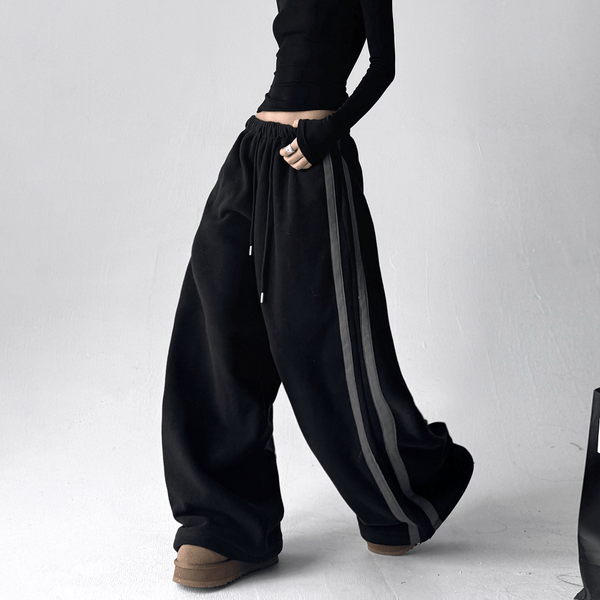 Double Stripe Fleece - Lined Wide - Leg Sweatpants - COPPING THREADS - CT Select