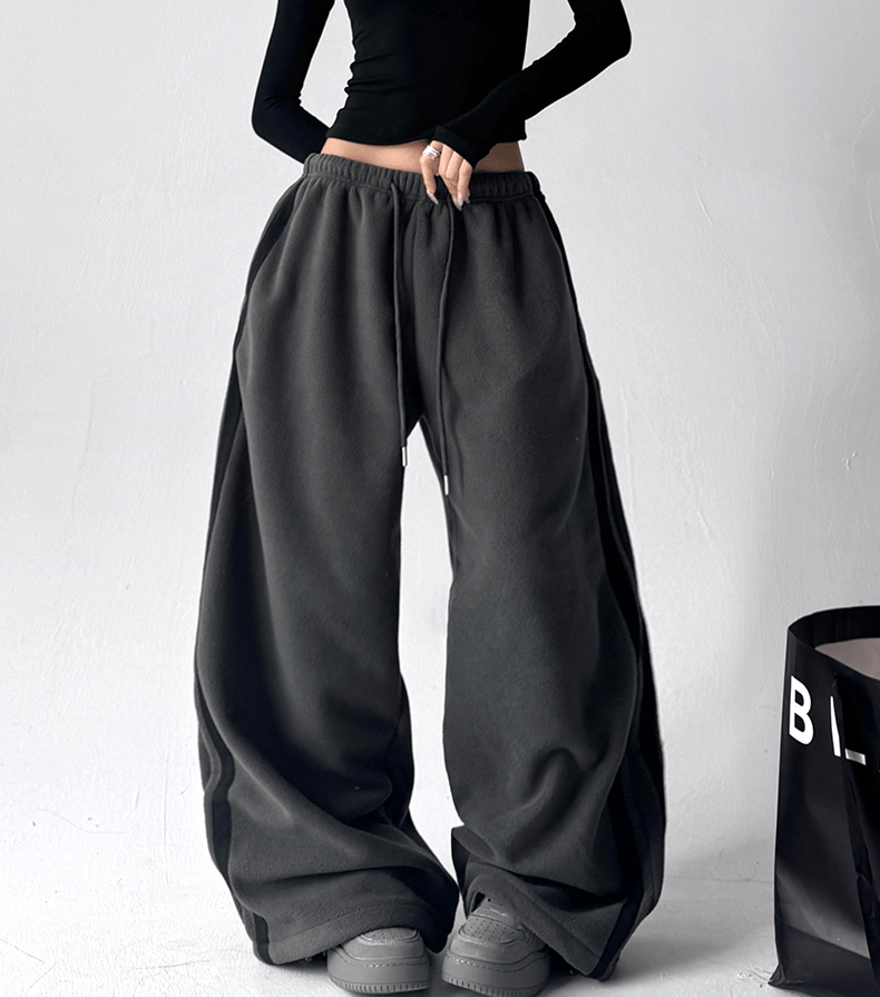 Double Stripe Fleece - Lined Wide - Leg Sweatpants - COPPING THREADS - CT Select