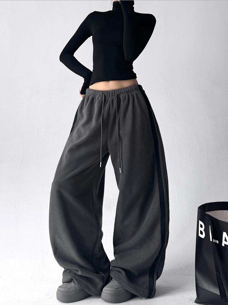 Double Stripe Fleece - Lined Wide - Leg Sweatpants - COPPING THREADS - CT Select