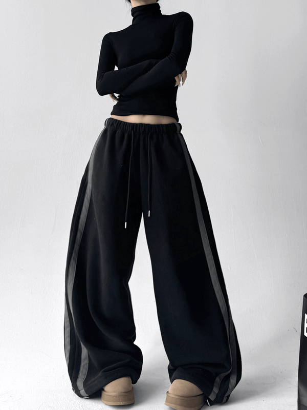 Double Stripe Fleece - Lined Wide - Leg Sweatpants - COPPING THREADS - CT Select