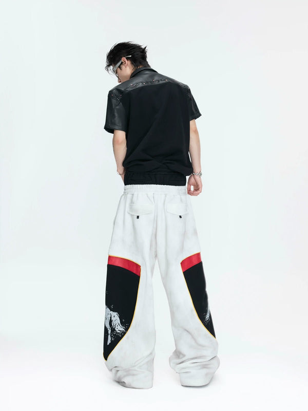 Double-Waist Embroidered Baggy Sweatpants - COPPING THREADS - Argue Culture