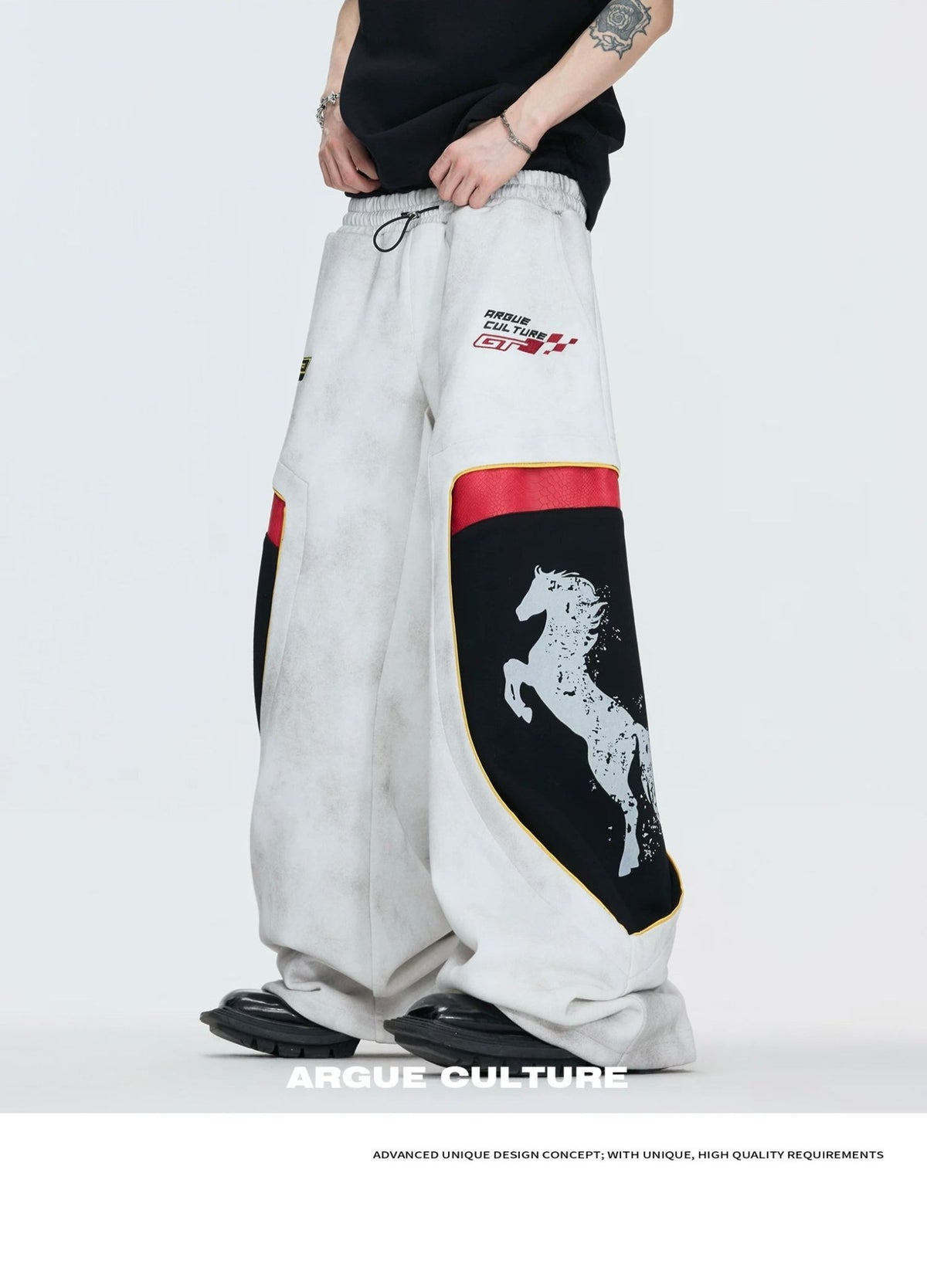 Double-Waist Embroidered Baggy Sweatpants - COPPING THREADS - Argue Culture