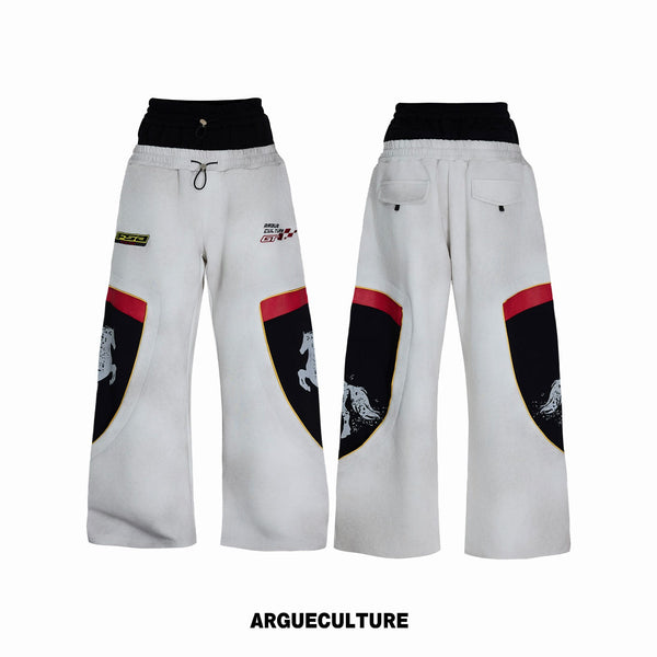 Double-Waist Embroidered Baggy Sweatpants - COPPING THREADS - Argue Culture