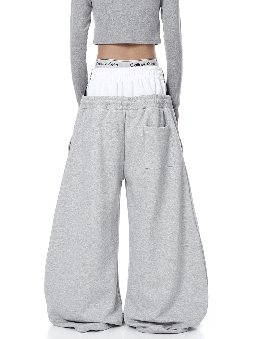 Double Waistband Letter Wide - Leg Sweatpants - COPPING THREADS - CT Select