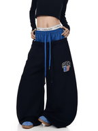 Double Waistband Letter Wide - Leg Sweatpants - COPPING THREADS - CT Select