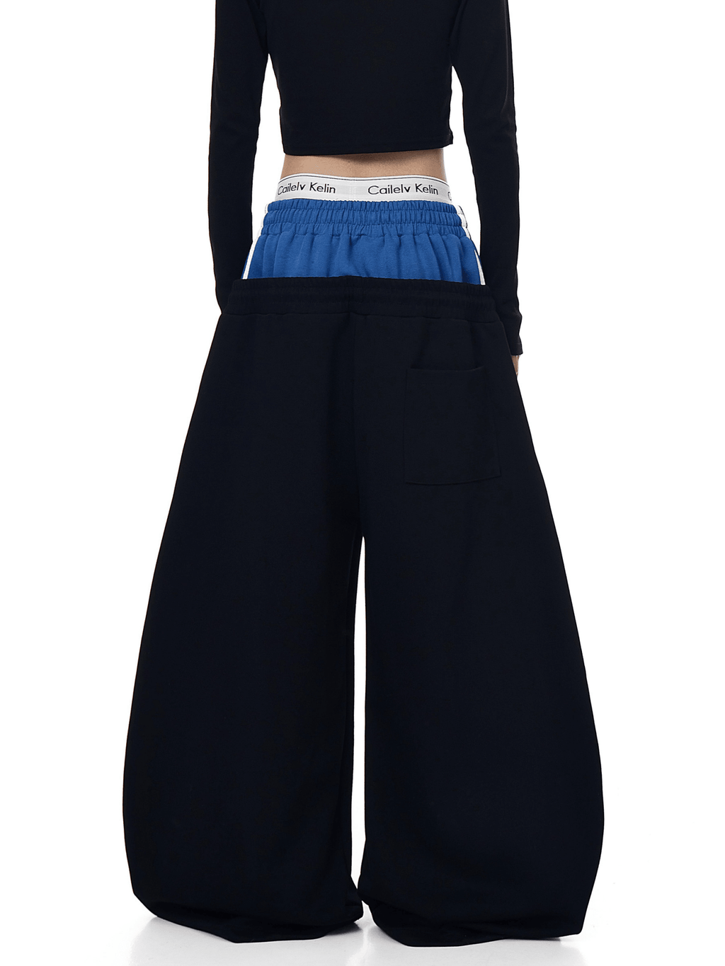 Double Waistband Letter Wide - Leg Sweatpants - COPPING THREADS - CT Select