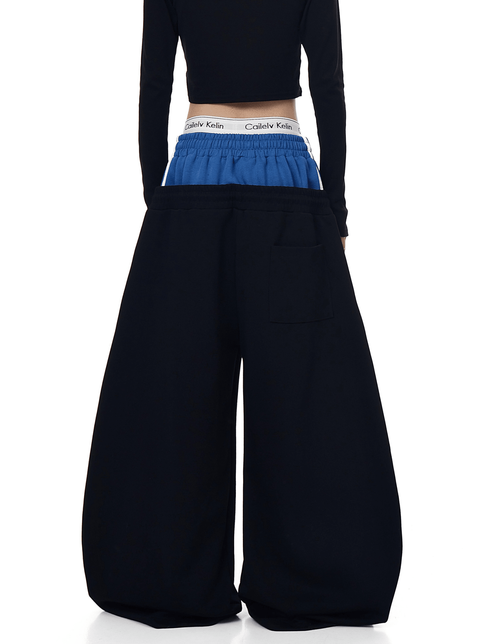 Double Waistband Letter Wide - Leg Sweatpants - COPPING THREADS - CT Select