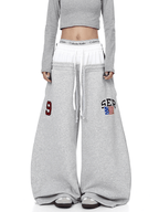 Double Waistband Letter Wide - Leg Sweatpants - COPPING THREADS - CT Select