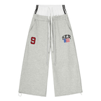 Double Waistband Letter Wide - Leg Sweatpants - COPPING THREADS - CT Select
