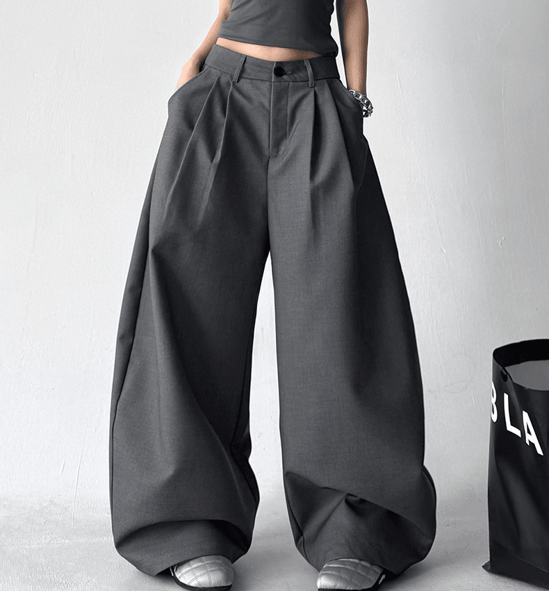 Draped Fit Pleated Wide Leg Trousers - COPPING THREADS - CT Select Main image