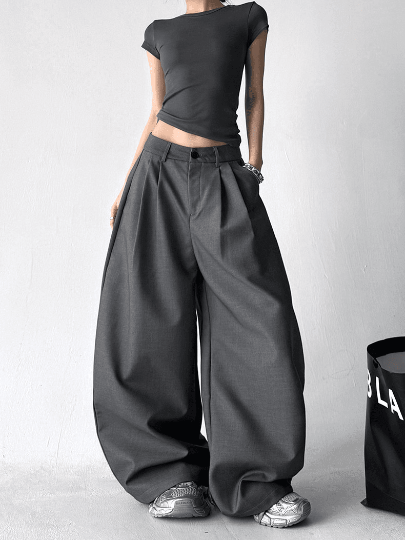 Draped Fit Pleated Wide Leg Trousers - COPPING THREADS - CT Select