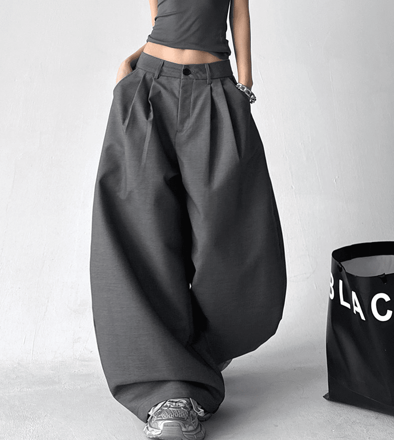 Draped Fit Pleated Wide Leg Trousers - COPPING THREADS - CT Select