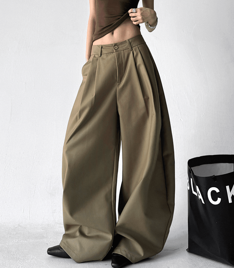 Draped Fit Pleated Wide Leg Trousers - COPPING THREADS - CT Select