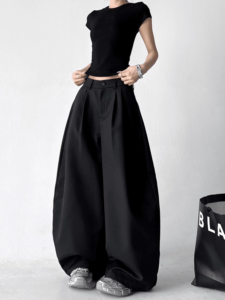 Draped Fit Pleated Wide Leg Trousers - COPPING THREADS - CT Select