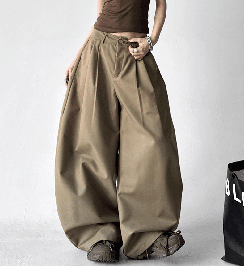Draped Fit Pleated Wide Leg Trousers - COPPING THREADS - CT Select