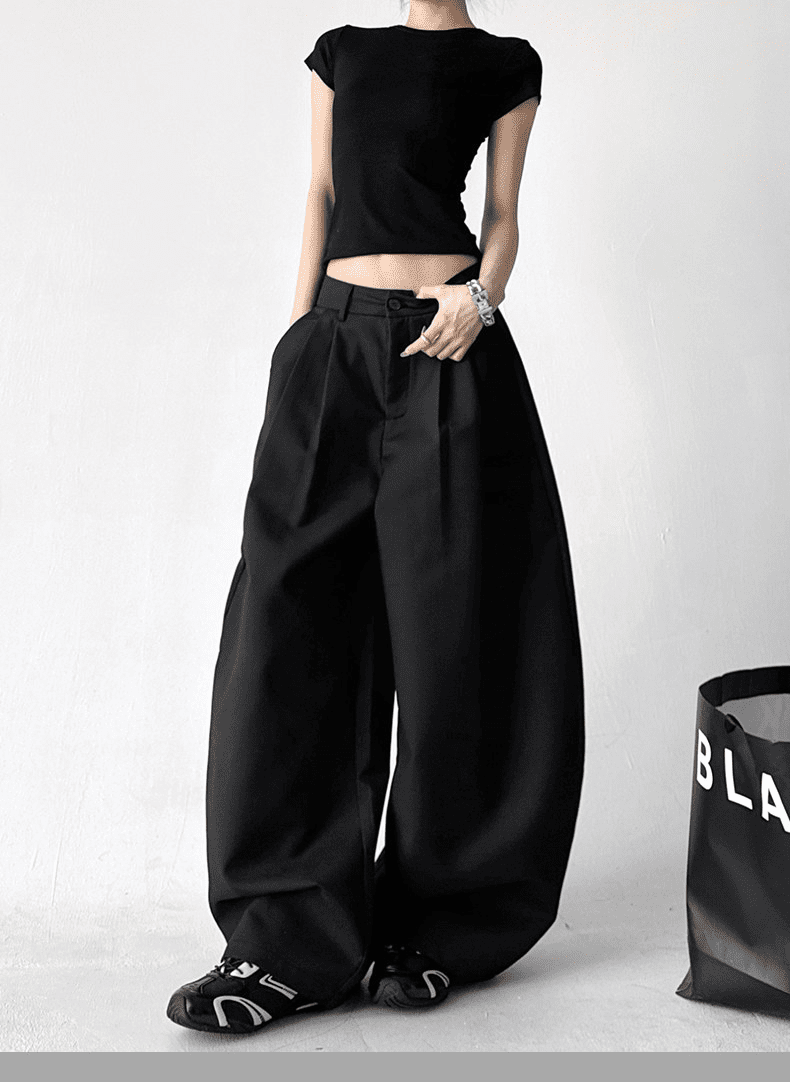 Draped Fit Pleated Wide Leg Trousers - COPPING THREADS - CT Select