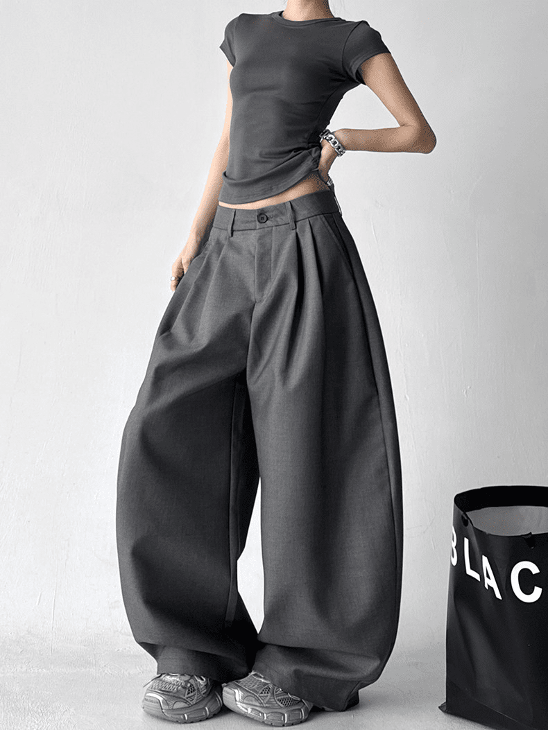 Draped Fit Pleated Wide Leg Trousers - COPPING THREADS - CT Select