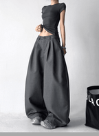 Draped Fit Pleated Wide Leg Trousers - COPPING THREADS - CT Select