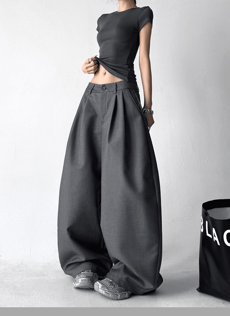 Draped Fit Pleated Wide Leg Trousers - COPPING THREADS - CT Select