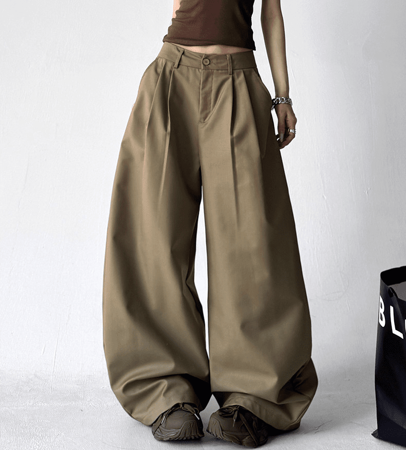 Draped Fit Pleated Wide Leg Trousers - COPPING THREADS - CT Select