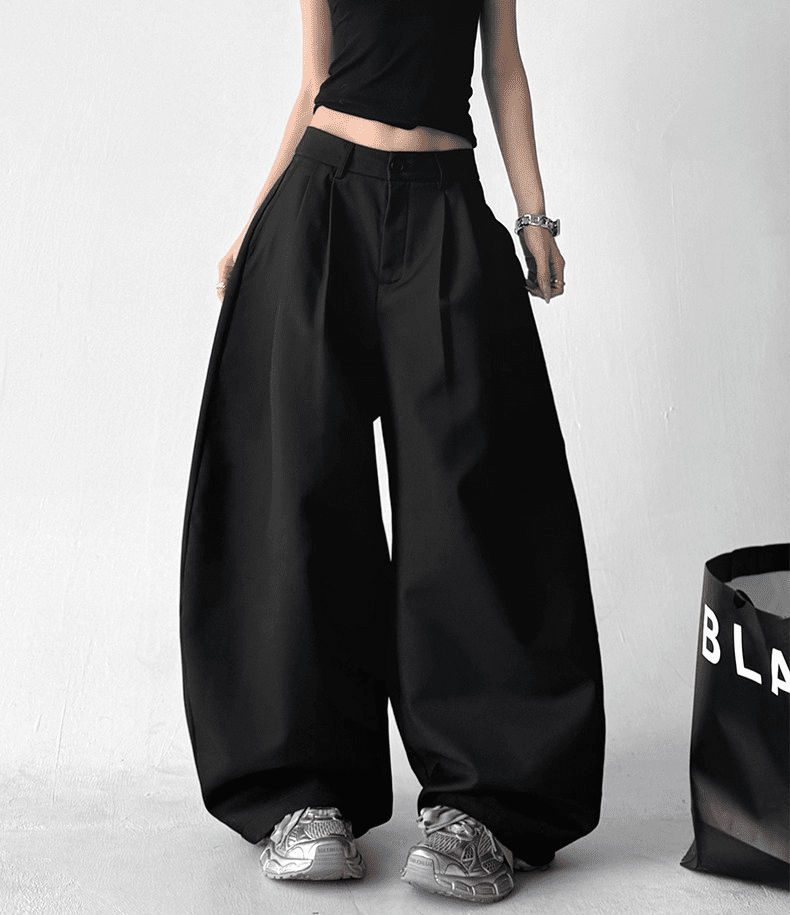 Draped Fit Pleated Wide Leg Trousers - COPPING THREADS - CT Select