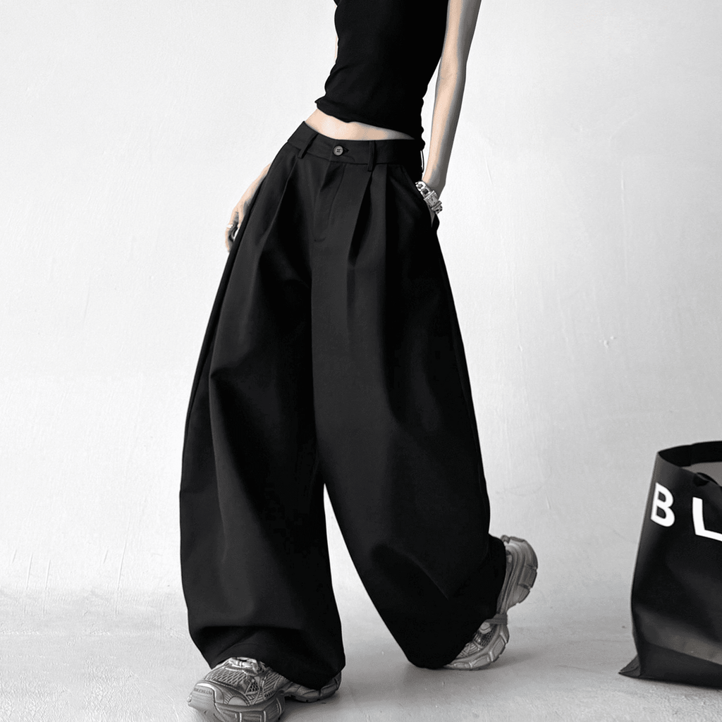 Draped Fit Pleated Wide Leg Trousers - COPPING THREADS - CT Select
