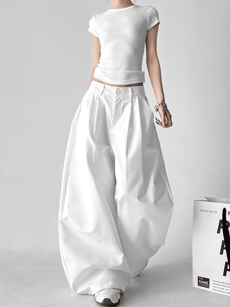 Draped Fit Pleated Wide Leg Trousers - COPPING THREADS - CT Select