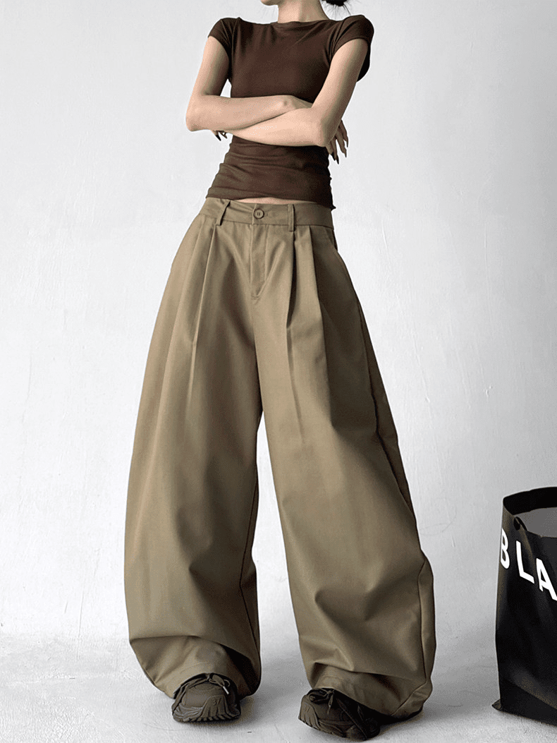 Draped Fit Pleated Wide Leg Trousers - COPPING THREADS - CT Select
