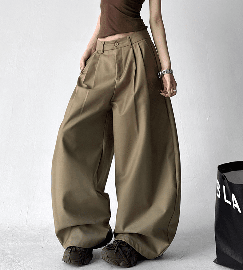 Draped Fit Pleated Wide Leg Trousers - COPPING THREADS - CT Select