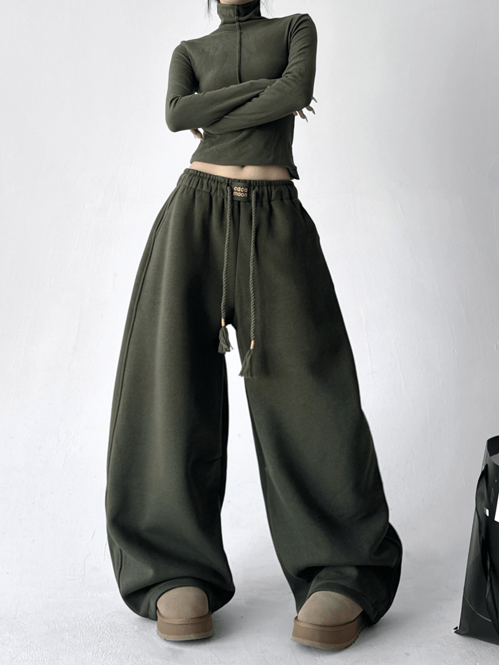 Drawstring Fleece Wide - Leg Sweatpants - COPPING THREADS - CT Select