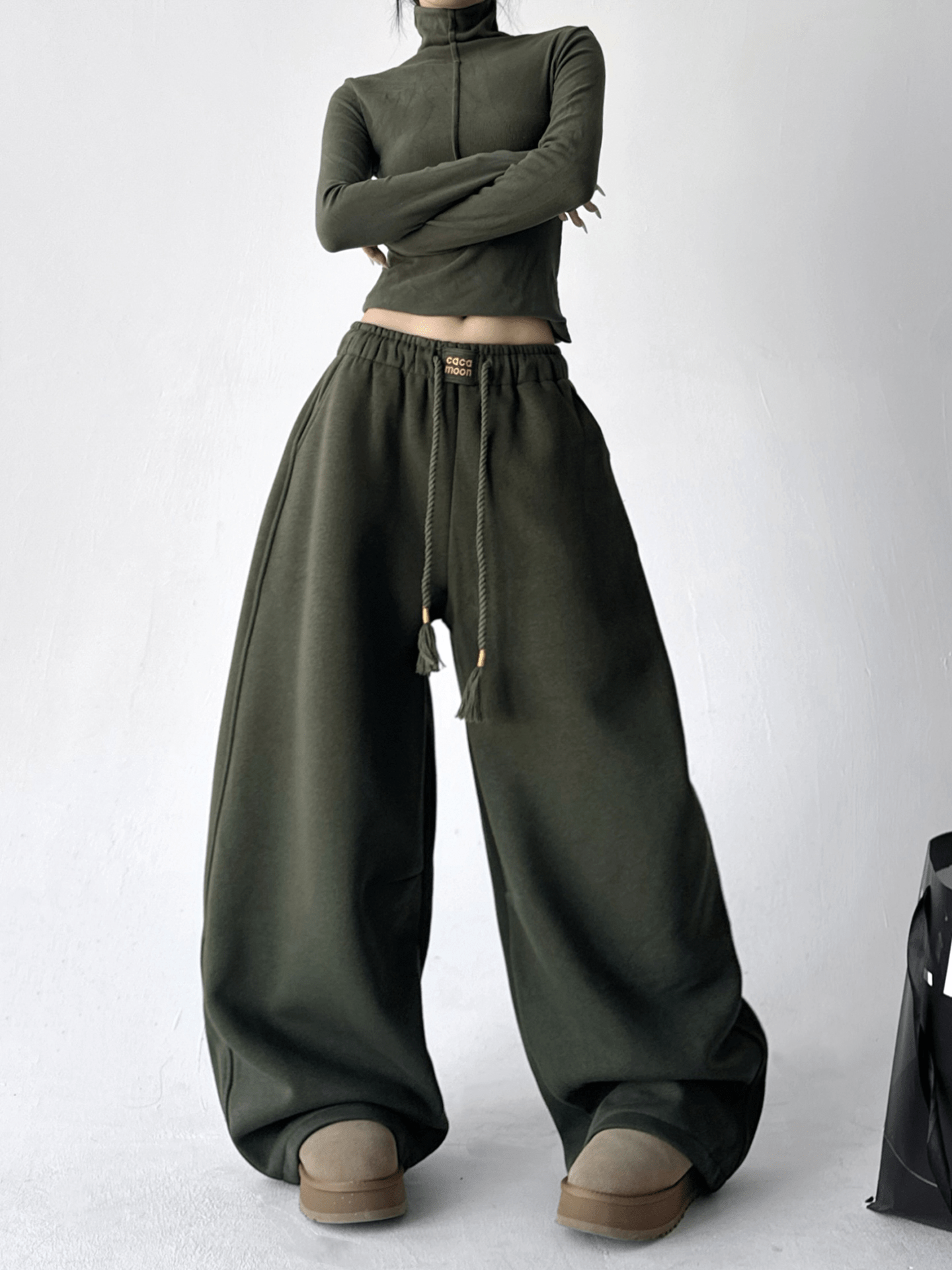 Drawstring Fleece Wide - Leg Sweatpants - COPPING THREADS - CT Select