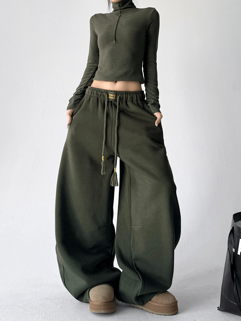 Drawstring Fleece Wide - Leg Sweatpants - COPPING THREADS - CT Select