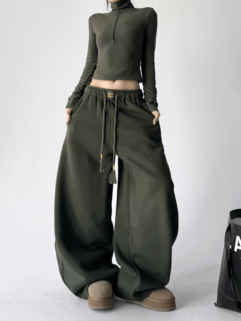 Drawstring Fleece Wide - Leg Sweatpants - COPPING THREADS - CT Select