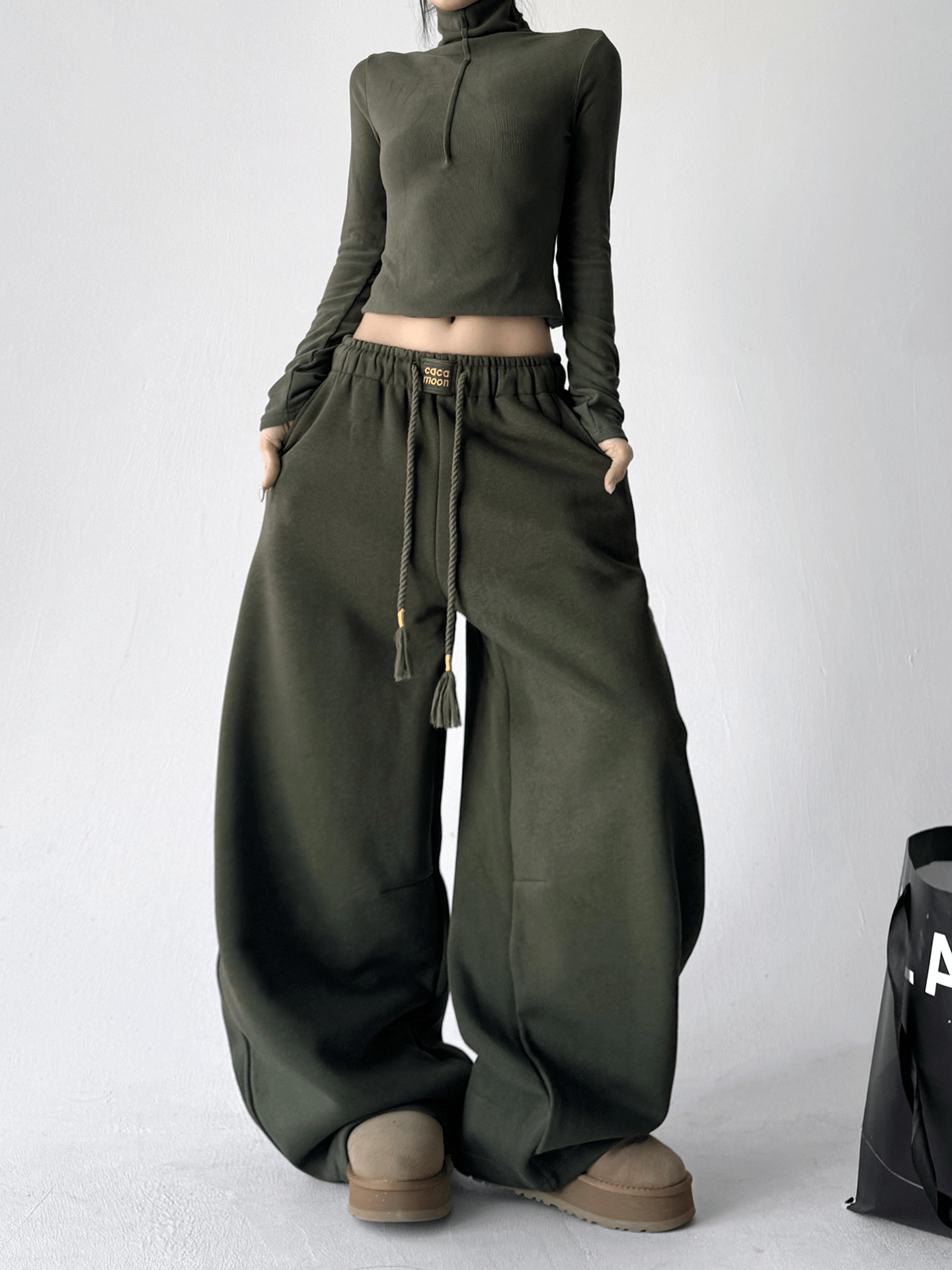 Drawstring Fleece Wide - Leg Sweatpants - COPPING THREADS - CT Select