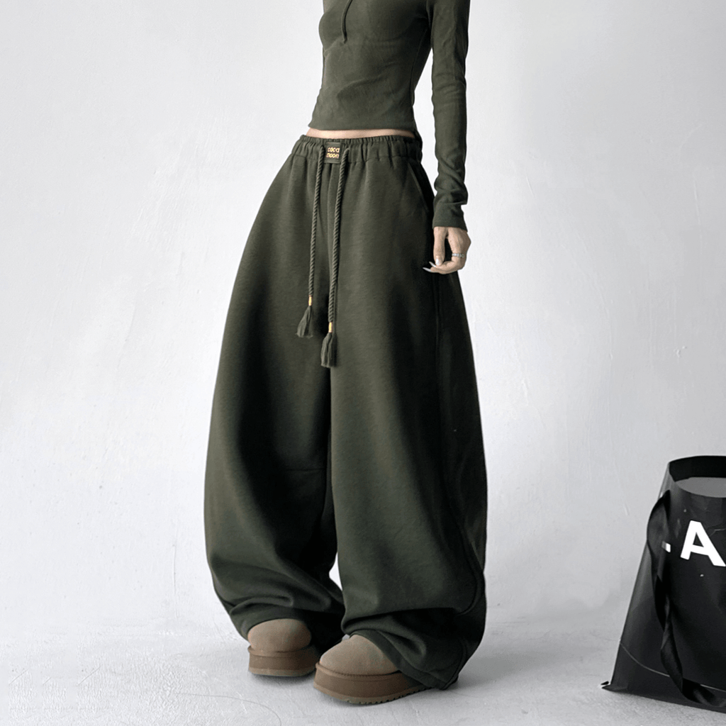 Drawstring Fleece Wide - Leg Sweatpants - COPPING THREADS - CT Select