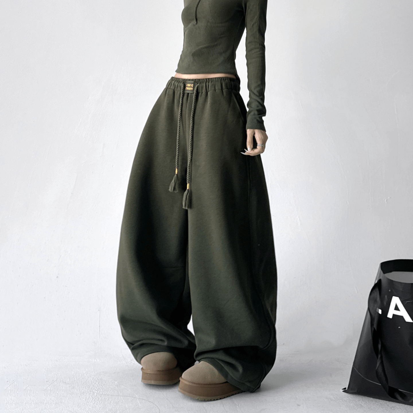 Drawstring Fleece Wide - Leg Sweatpants - COPPING THREADS - CT Select