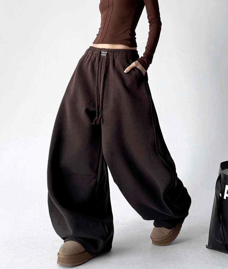 Drawstring Fleece Wide - Leg Sweatpants - COPPING THREADS - CT Select