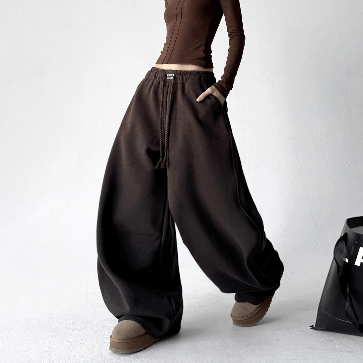 Drawstring Fleece Wide - Leg Sweatpants - COPPING THREADS - CT Select