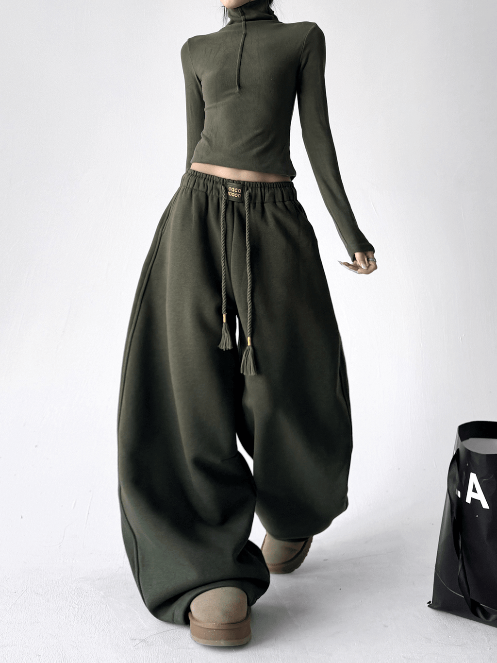 Drawstring Fleece Wide - Leg Sweatpants - COPPING THREADS - CT Select