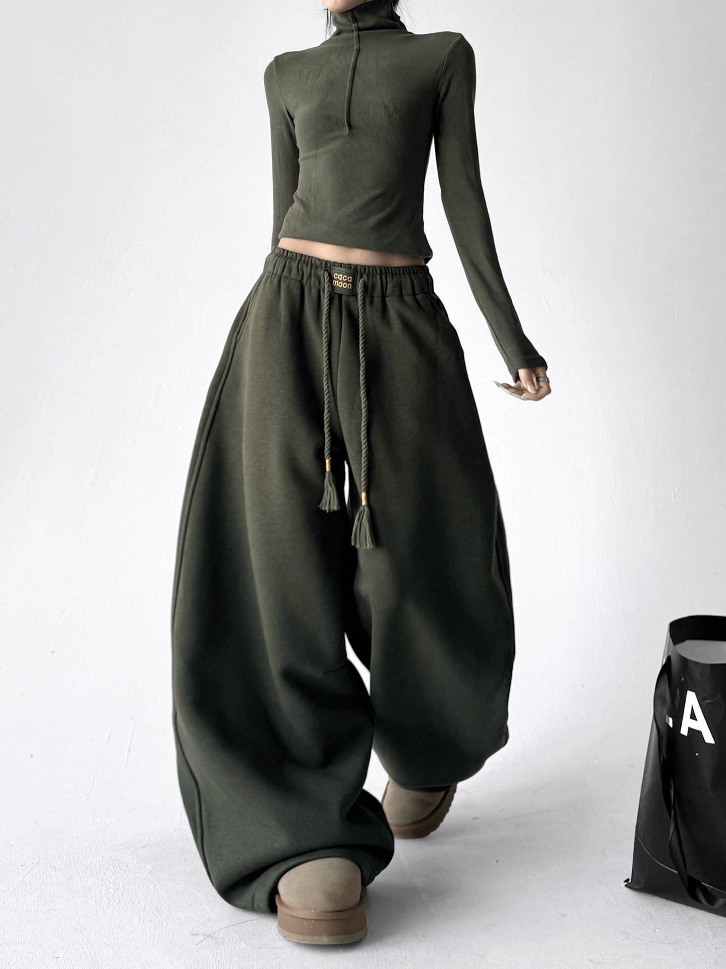 Drawstring Fleece Wide - Leg Sweatpants - COPPING THREADS - CT Select