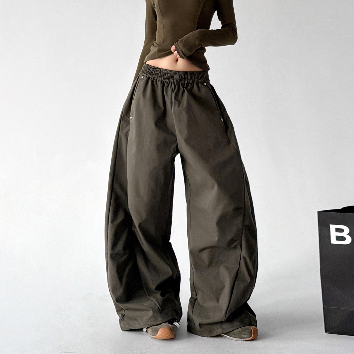 Drawstring Utility Balloon Pants - CT795 Secondary image