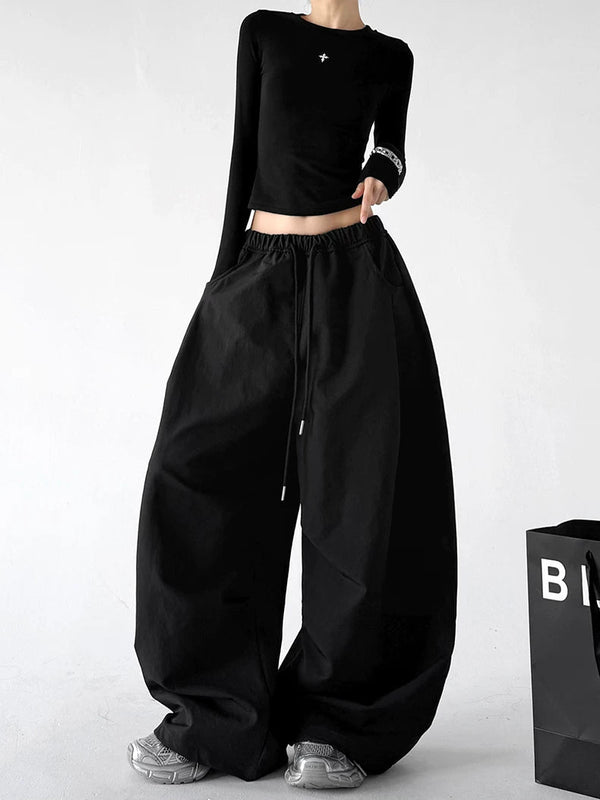 Drawstring Wide-Leg Pants - COPPING THREADS - CT ORIGINALS