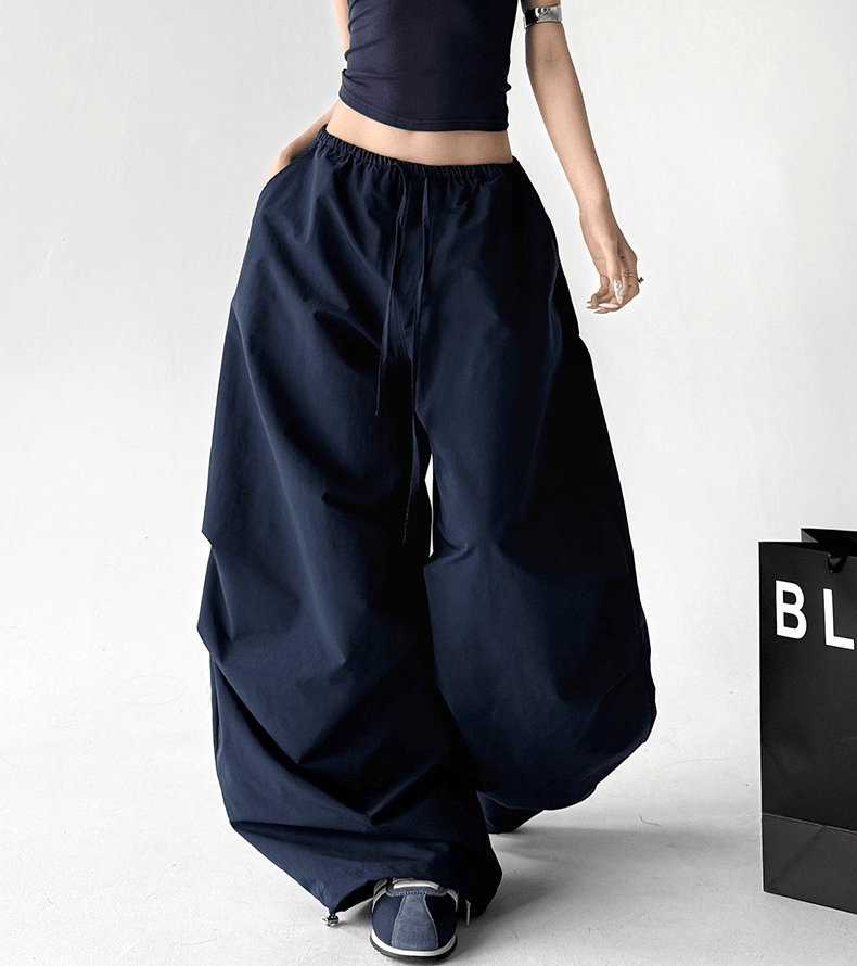 Drawstring Wide - Leg Parachute Pants - CT6681 - COPPING THREADS - CT Select