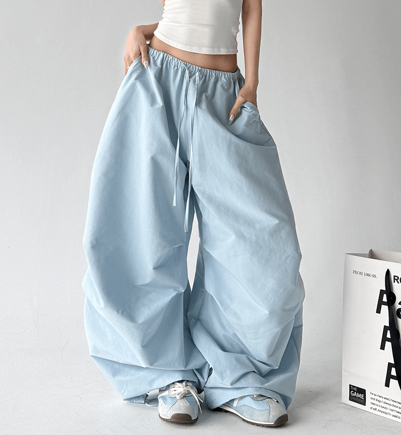 Drawstring Wide - Leg Parachute Pants - CT6681 - COPPING THREADS - CT Select